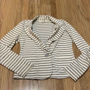 Forever 21 grey and white striped blazer. Medium